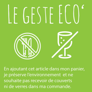 Le geste éco', pas de couverts ni de verres