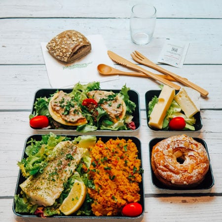 plateau-repas dos de cabillaud aux lentilles corail